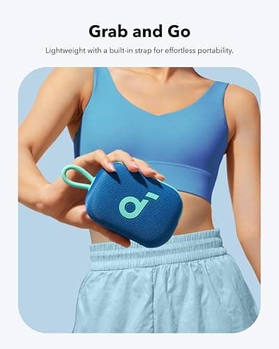 soundcore Select 4 Go Bluetooth Shower Speaker by Anker, IP67 Waterproof/Dustproof, Portable Wireless Speaker, 20H Playtime, Floatable, Powerful Sound, Electronics for Outdoors/Home/Office/Travel-Blue thumbnail 5