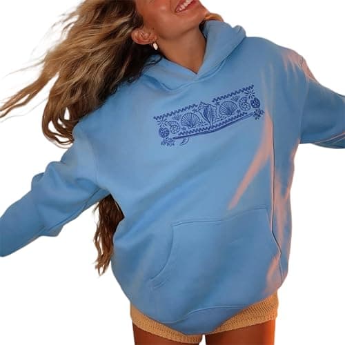 Sastianaen Cute Graphic Hoodies for Teen Girls Y2k Oversized Print Hoodie Vintage Preppy Pullover Sweatshirt thumbnail 2
