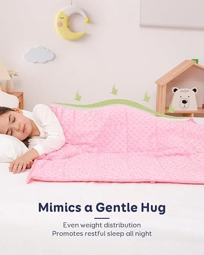 Kivik 3lbs Weighted Blanket, Cooling Soft Minky Dot Heavy Blankets, 36"x48" | Gentle Hug-Like Comfort, Reversible Cooling & Cozy for All Seasons, 7-Layer for Even Weight Distribution, Machine Washable thumbnail 3