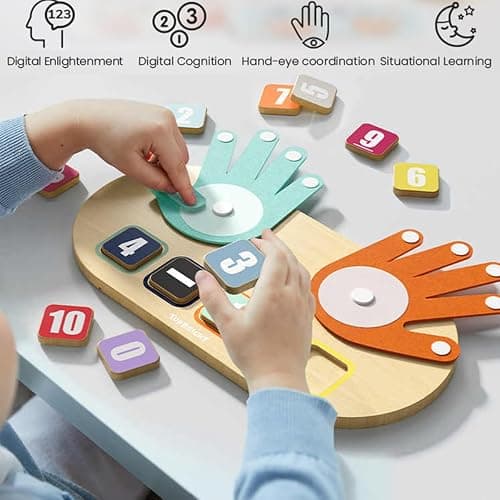 TOP BRIGHT Preschool Learning Toys for Toddlers 3-4, Montessori Toys for 3-5 Year Old Boys Girls Birthday Gifts, Educational Number Blocks Math Manipulatives thumbnail 7