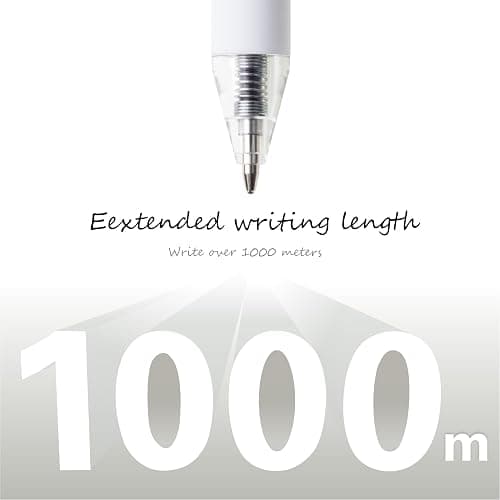 CRYLLIS Pens Bulk, 50Pack Ballpoint Pens for Black Ink Pens,Smooth Writing,No Smear Pens,Office Supplies, Back to School Gifts,Gifts for School Teacher & Mother's Day,1.0mm(White) thumbnail 5