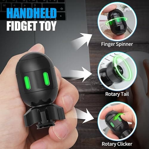 Atomic Bomb Fidget Spinner for Kids Adults, Transformable Fidget Toy with Luminous Light for Stress Relief, Cool Glow in Dark Desk Decor, Perfect Birthday for Dad Boys Men thumbnail 5