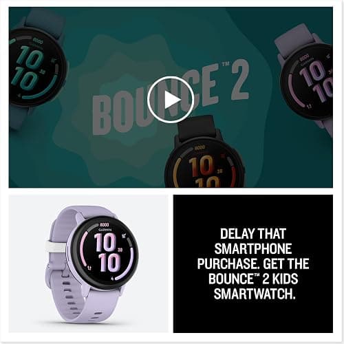 Garmin Bounce™ 2, Kids Smartwatch, Calling & Texting, 43mm, Light Purple | Two-Way Calling, Voice Messaging, Text Messaging, Real-Time Location Tracking, Active Subsciption Required for LTE Features thumbnail 7
