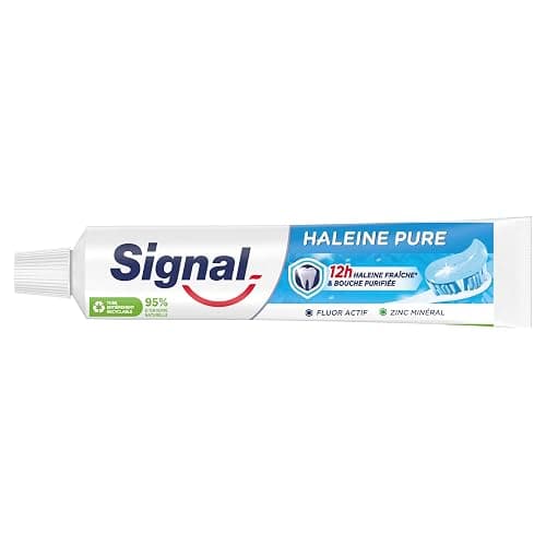 Signal - Dentifrice Haleine Pure - 12h d'haleine fraiche - Bouche purifiée - 95% d'ingrédients d'origine Naturelle - 75ml thumbnail 3