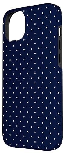 Boho Tiny Polka Dot Rockabilly Cute Navy Blue Polkadot Case for iPhone 14 Plus thumbnail 2