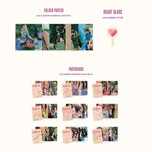 TWICE - 11th Mini Album BETWEEN 1&2 Random Ver. Photobook R + Photocard + Postcard + Sticker + Heart Glass + Folded Poster + Gift thumbnail 7