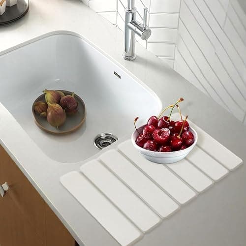 Stone Drying Mat for Kitchen Counter Foldable Stone Dish Drying Mat Non-Slip Quick Drying Mat for Sink Dish Rack Marble Worktop thumbnail 2