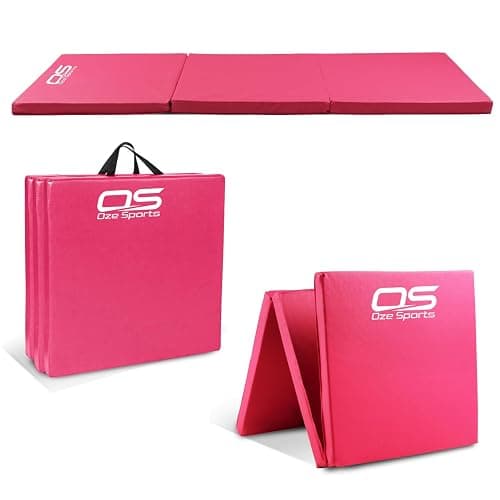 Gymnastic Tumble Exercise Mat Non Slip PU Leather Surface High Density Polyether Material 6FT Long Tri Folding Crash With Carry Handles perfect for gymnastics yoga Pilates - Image 1