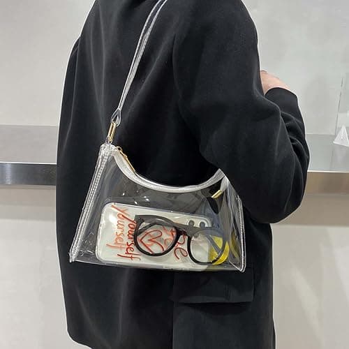 Lackycc Clear Bag for Stadium Events Women's Purse Handbags Small Purse shoulder bag Crossbody Bag thumbnail 7