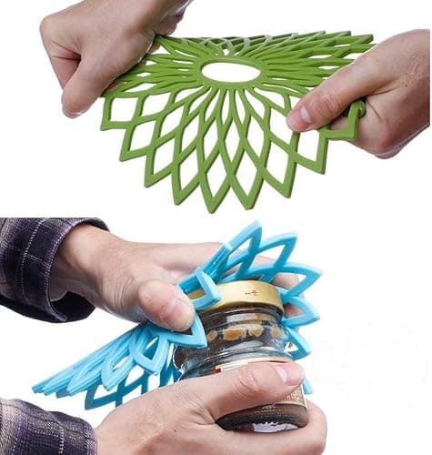 ME.FAN Silicone Trivet Mat - Kitchen Hot Pads for Pots & Dish - Insulated Teapot Trivet - Flexible, Durable, Non-Slip Large Coasters 3 Set Olive Green thumbnail 4