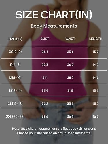 PINKMSTYLE Women's Basic Double Lined Scoop Neck Tank Tops Summer Cami Top | Adjustable Spaghetti Strap,Soft Skin Stretch,Slim Fit for Everyday Wear thumbnail 7