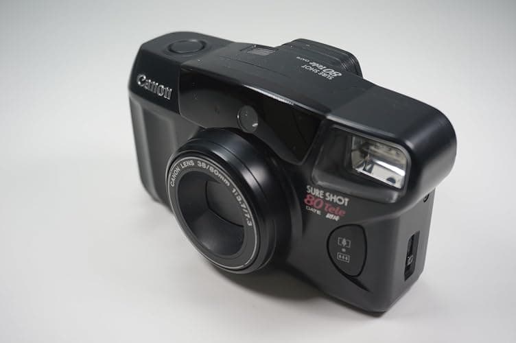 Canon Sure Shot 80 Tele SAF 35mm Film Camera w/ Canon 38-80mm Lens (Black) thumbnail 3