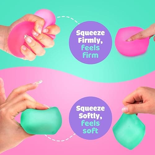 Fidget Toy Stress Cube 3 Pack - Squishy Fidget Toys for Relaxation, High Density Gel Filled, Fidgets for Classroom, Calming Toys for Kids Adults Children Teens thumbnail 2