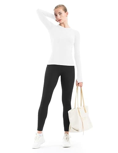 MathCat Seamless Workout Shirts for Women Long Sleeve Yoga Tops Sports Running Shirt Breathable Athletic Top Slim Fit thumbnail 7
