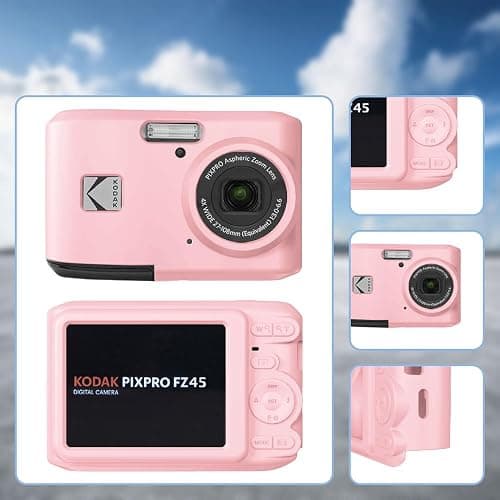 Tedubax Case for Kodak PIXPRO FZ45 Case, Soft Silicone for Kodak PIXPRO FZ45 - Anti-Scratch Slim Fit Lightweight Protective - Pink thumbnail 4