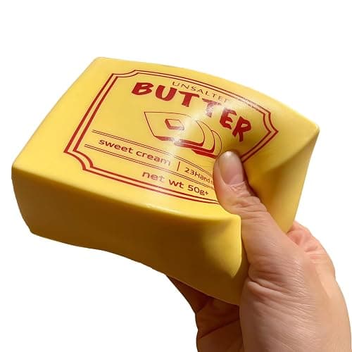 Slow Rising Butter Squishy Toy, Super Soft Butter Stick Slow Rise Squishy, Sticky Butter-Shaped Stress Toys, Realistic Food Squeeze Fidget Toys for Relief Anxiet-y , Squeeze Fidget Toy for Kids - Image 1