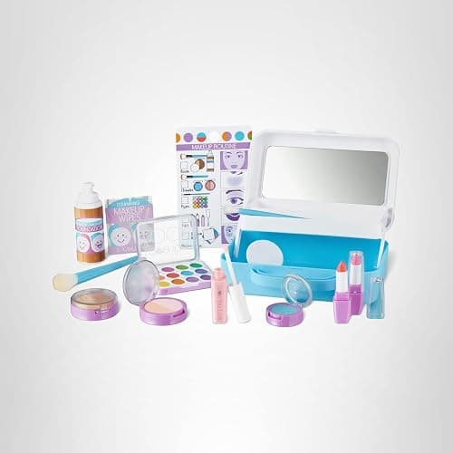 Melissa & Doug Love Your Look Pretend Makeup Kit Play Set – 16 Pieces for Mess-Free Pretend Play (Does NOT Contain Real Cosmetics) thumbnail 10