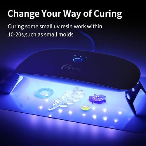 OSBANG UV Resin Kit with Light-250g, Clear Hard Type for Beginners and Professionals, UV Resin Kit for Jewelry Making, DIY Craft, Decor thumbnail 7