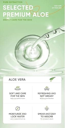 Good Night Mask, Vitamin C Aloe Vera Sleeping Mask, with Aloe Vera Gel & Hyaluronic Acid, Anti Aging Hydrating Face Mask for All Skin Types, Night Time Skin Care & Repair, No-Rinsing (Aloe Vera) thumbnail 3