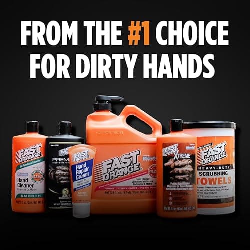 Fast Orange Heavy Duty Scrubbing Towels Removes Tough Grease, Grime, Paint, Resins, Glue and More, for Hands, Tools and Surfaces Without Sticky Residue, 72 ct thumbnail 6