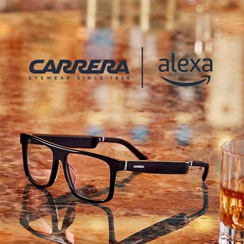 Carrera Smart Glasses with Alexa (newest model), Smart audio glasses, Sprinter black frames with blue light filtering lenses, Square thumbnail 9