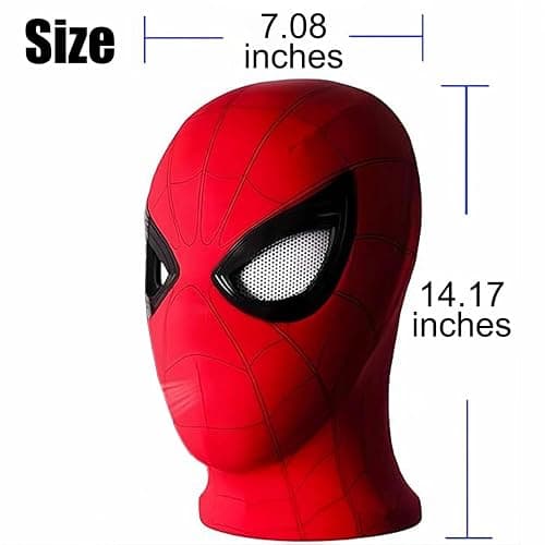 DCKENGO Halloween Hero Mask with Moving Eyes, Realistic Role Play Mask Costume for Cosplay, Birthday Gift for Big Kids/Adults thumbnail 8