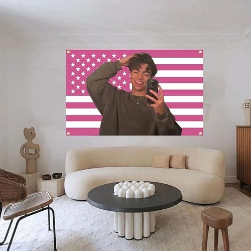 3x5 Ft Malachi Barton Flag,Pink american malachi barton flags Tapestry,Funny poster For College Dorm Room Decor,Outdoor Parties, Gift,Tailgates Yard,Poster for Bedroom Decoration,Four Brass Grommets thumbnail 6