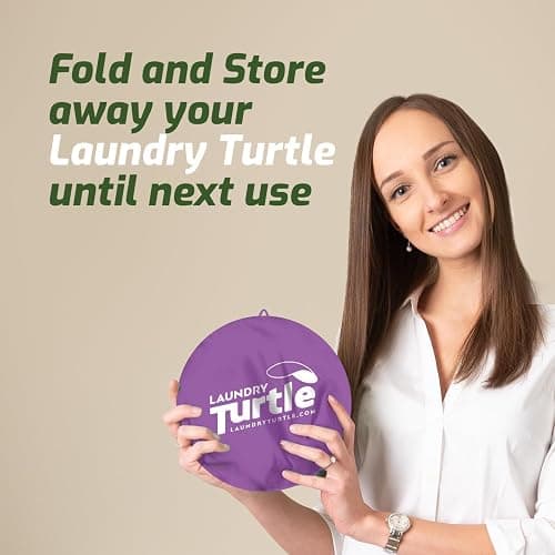 Laundry Turtle Collapsible Laundry Basket | Revolutionary Foldable Laundry Hamper | Innovative Laundry Basket for Dirty Clothes Washing & Dryer Removal Portable Laundry Grabber (Lavender, Large) thumbnail 6