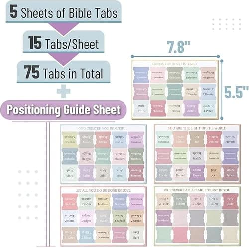 Mr. Pen – ESV Journaling Bible, Bible Journaling Study Gift Set for Women, Note Taking Bible, 5-in-1 Bundle, Highlighters & Bible Pens, Bible Tabs, Transparent Sticky Notes, Bible Reading Tracker thumbnail 6