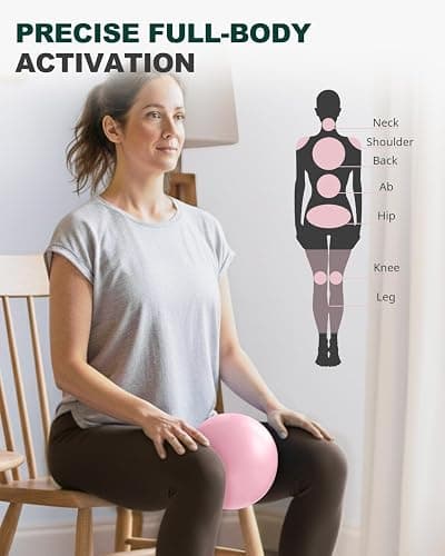 Trideer 9-Inch Pilates Ball, Small Exercise Ball for Yoga, Core Training, Physical Therapy, Balance, Stability and Stretching Pilates Equipment with Inflation Straw thumbnail 5