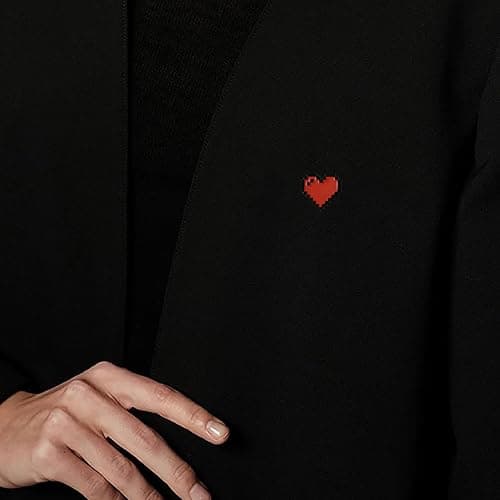 vintage 8-bit pixel style heart-shaped enamel lapel pins - game-themed cute alloy brooch, perfect accessory for female gamers, ideal for jackets, backpacks, and other clothing thumbnail 5