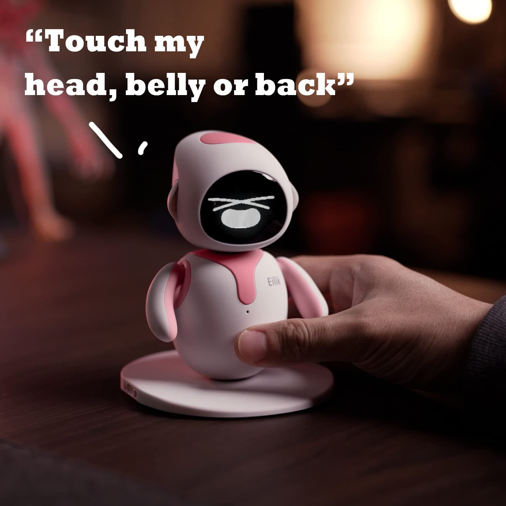 ENERGIZE LAB Eilik Pink - Touch Interactive Toys, Cute Robot Pets with Abundant Emotions. Idle Animations&Mini-Games, Unique Gift for Girls & Boys. Support Update. thumbnail 2