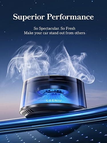 Ceeniu Smart Car Air Fresheners, Premium Scenic Fragrance Car Diffuser, Auto On/Off, Adjustable Intensity, Sandalwood Cologne & Cherry Blossom Lasts for 4 months, 2025 New CF8 Automotive Freshener thumbnail 2