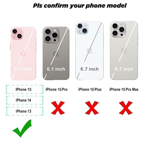 BayPastel X Compatible with iPhone 15/14/13 Case Tortoise Design, [Military Grade Protection], 8FT Drop Resistant Shockproof Heavy Duty Phone Case Cover Women for iPhone 15/14/13 6.1”,Turtle Shell thumbnail 2