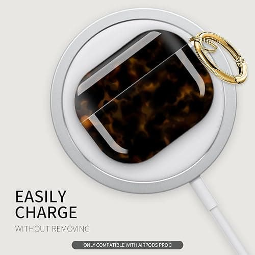 AirPod Pro 3 Case Cover, Shockproof for Women & Girls | with Golden Round Buckle | Protective Anti-Drop Design | Luxury Brown Leopard thumbnail 4