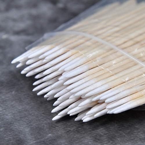 RIKWOG 200pcs Pointed Cotton Swabs, 4 inch Precision Microblading Cotton Swab Cotton Sticks Applicator for Eyebrow Tattoo Beauty Make-up Nail Clean, Wood Handle Pointed Tip Head thumbnail 5