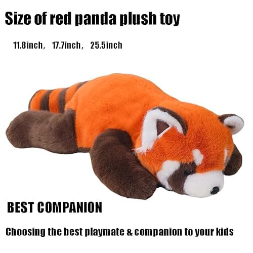 Labauxite Red Panda Plush Stuffed Animal - Sleeping Plush Toy Pillow, Cute Hugging Plushie, Room Decor, Christmas Birthday Gifts for Kids Girls Boys (11.8in) thumbnail 6