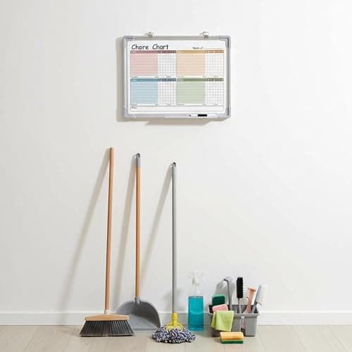 Lincia 12 x 16 Magnetic Dry Erase Chore Chart Board for Family Adults Double Side Family 2 in 1 Combo Chore Board Weekly Calendar Aluminum Frame for Wall 8 Markers 1 Eraser(Multiple People Style) thumbnail 6