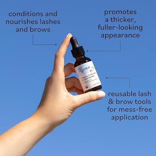 Sky Organics Organic Castor Oil Eyelash & Brow Serum, Hexane-Free Conditioning Oil that Promotes Fuller Looking Lashes & Eye Brows, 100% Pure & Cold-Pressed 1 fl. Oz. / 30 ml w ebook thumbnail 2