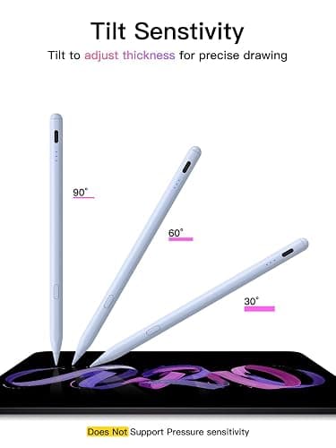 Pencil for iPad (2018-2025), USB-C Fast Charging Stylus Pen, Pixel-Perfect Tilt Sensitivity for Apple iPad 11/10/9/8/7/6/A16, ipad Mini 7/6/5, Air M3/2 11"/13"/5/4/3, i-Pad Pro M5/4 13"/12.9″/11″ Blue thumbnail 7
