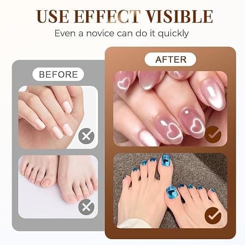 Magnet Set for Cat Eye Gel Polish, 2026 New Cat Eye Magnet Set, Multi-Function Magnets for Cateye Nail Design, Portable Nail Art Tool for DIY, Nails Art Magnets for Beginners (7 PCS Magnet Set) thumbnail 8