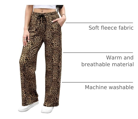 DISCIPBUSH Track Pants Women Sweatpants Soft Jogging Straight Pajama Sweats Wide Leg Sweatpants Women Lounge Pants Joggers thumbnail 4