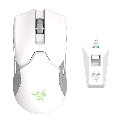 Razer Viper Ultimate Lightweight Wireless Gaming Mouse & RGB Charging Dock: Hyperspeed Wireless Technology - 20K DPI Optical Sensor - 74g Lightweight - 70 Hr Battery - Mercury White - Image 1