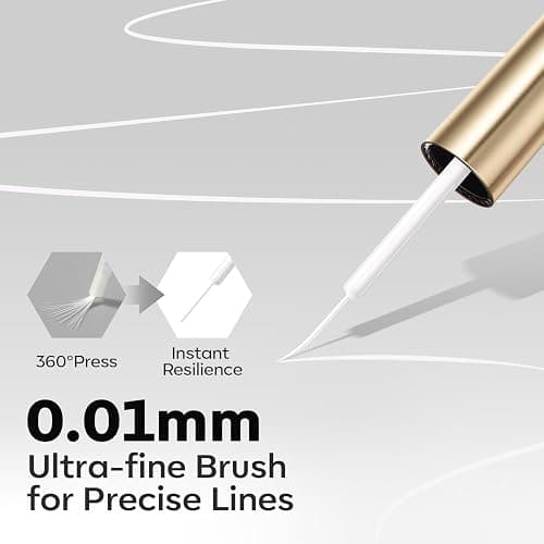 modelones White French Tip Liner Gel Polish 15ml with Precision Brush | High-Pigment Color Nail Art Gel Paint Crisp Swirl Fine Line Design Beginner Friendly Long Lasting Soak Off U V Cure Manicure thumbnail 5