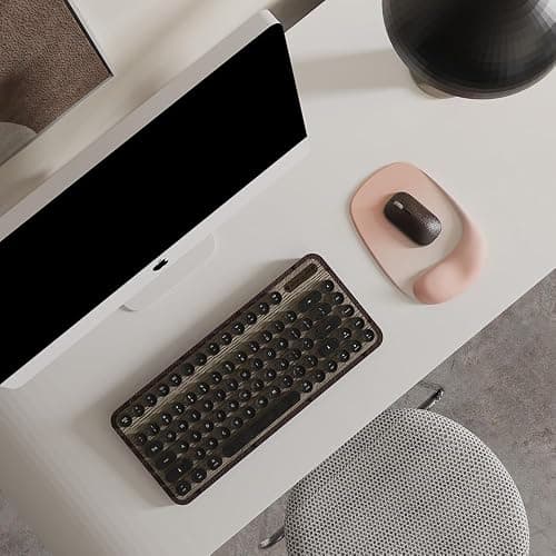 ErgoEase Ergonomic Mouse Pad with Gel Wrist Support - Premium Lycra Fabric, Non-Slip, Ideal for Laptop & Desktop, Office & Gaming，Desk Accessories (01Coral Pink) thumbnail 6