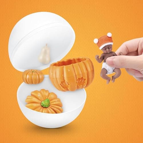 My Mini Baby Pumpkin Patch Series 1 (2 PACK) by ZURU – Collectible Mystery Capsule Baby Doll with Swaddle & Themed Accessory, Miniature Toy for Girls & Collectors. thumbnail 3