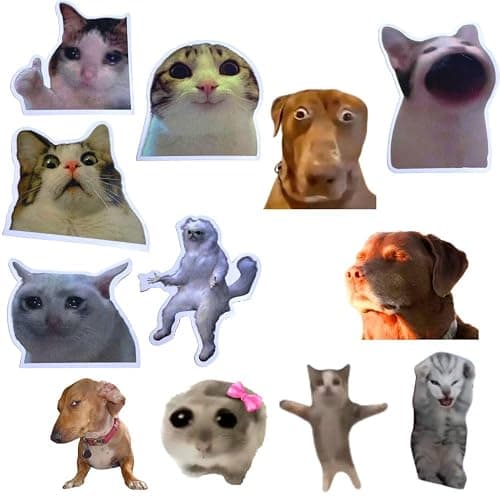 Funny Magnets, Fun Cute Cool Meme Phrase Quote Word Magnet Set for Adults; Applicable on Fridge, Refrigerator & Car with Jesus I Saw That, it’s fine cat & Dog Gifts (B) - Image 1