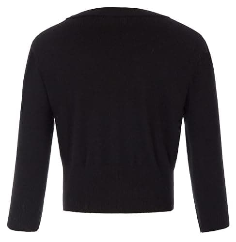 Belle Poque Women's 3/4 Sleeve Cropped Cardigan Shrugs Button Down Sweater thumbnail 8