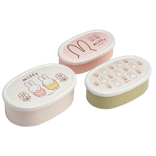 Miffy Food Storage Container Set (3-Piece) - Miffy Design Bento Box, Lunch & Snack Containers, Reusable Food Organizer - Image 1