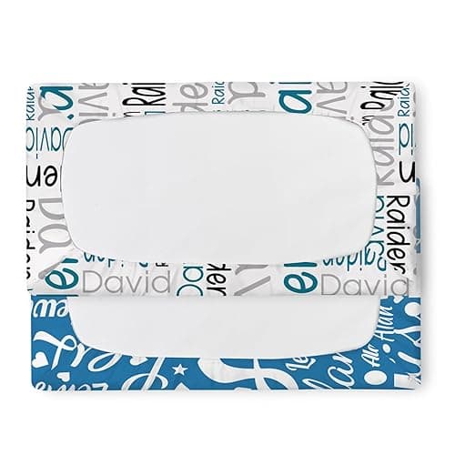 Duckbe Custom Crib Sheets for Boys - Fitted Crib Sheet for Standard Crib & Toddler Bed Mattress (52"x28"), Personalized Baby Gift for Boys, White Letter(52"x28"x9.8") thumbnail 8
